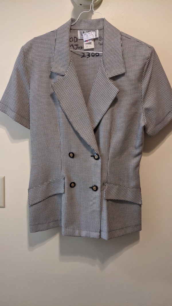 Black, white Women's Jacket-Wm Jkt 1625-Chest 42