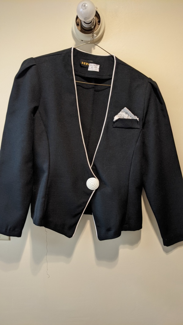 Black, white Women's Jacket-Wm Jkt 1801-Chest 46