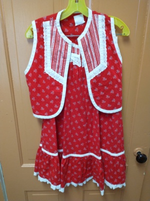 Red Children's Dress-Ch Dr 7033-Chest 30