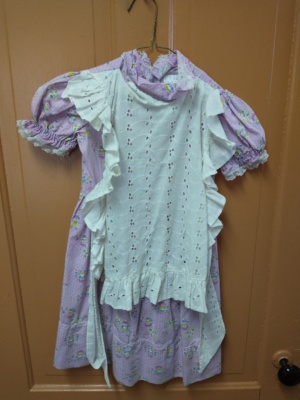 Purple and white Children's Dress-Ch Dr 9028-Chest 24