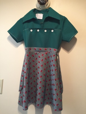 Green red black Children's Dress-Ch Dr 3050-Chest 31