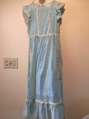 Blue pink white Children's Dress-Ch Dr 4025-Chest 29