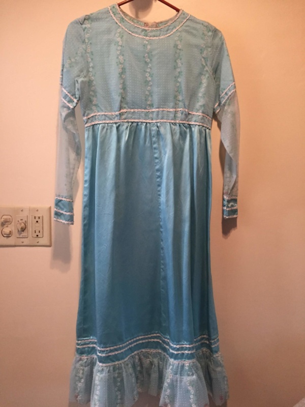 Blue green white Children's Dress-Ch Dr 4026-Chest 34