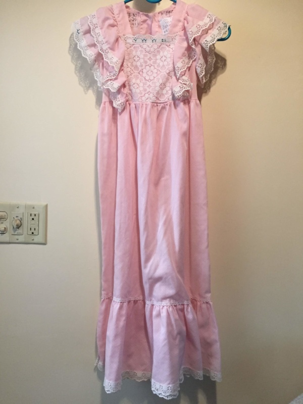 Pink white Children's Dress-Ch Dr 7025-Chest 29