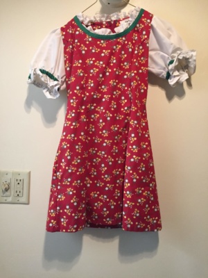 Red green yellow Children's Dress-Ch Dr 7028-Chest 35