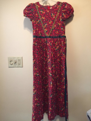 Red Green gold Children's Dress-Ch Dr 7029-Chest 30