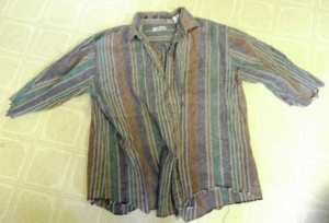 Blue, red, and green Children's Shirt-Ch Sh 4850-Ppan-Neck 16