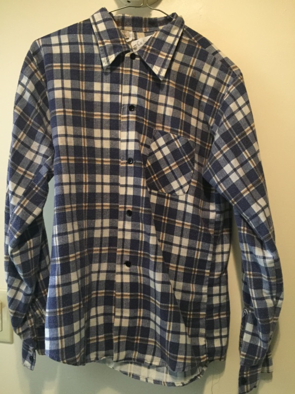 Blue brown white Children's Shirt-Ch Sh 4875-Neck 16
