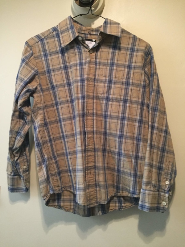Brown blue   Children's Shirt-Ch Sh 6476-Neck 14
