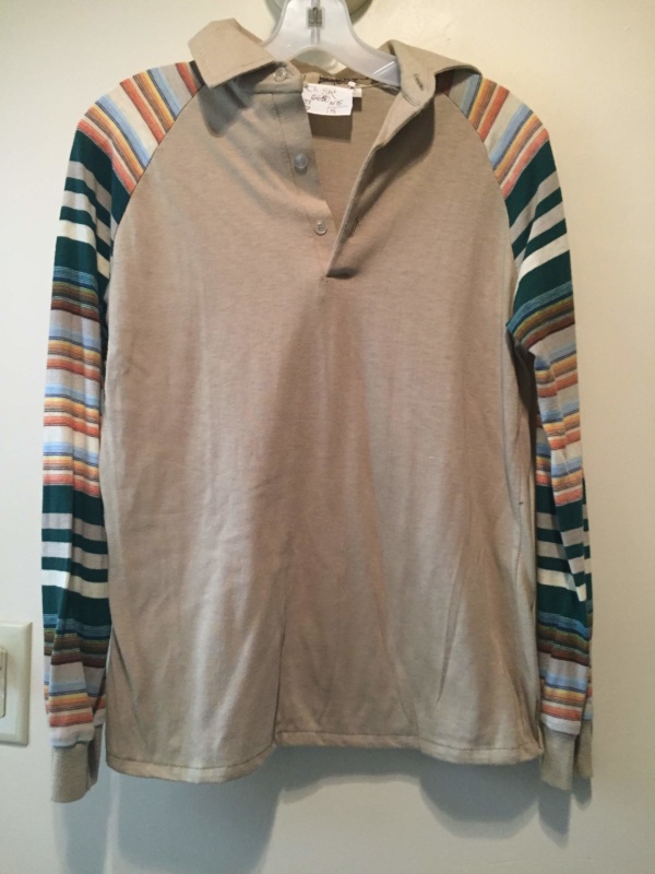 Brown green orange Children's Shirt-Ch Sh 6650-Neck 15