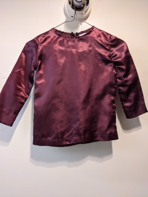 Burgundy Children's Shirt-Ch Sh 7600-Neck 18