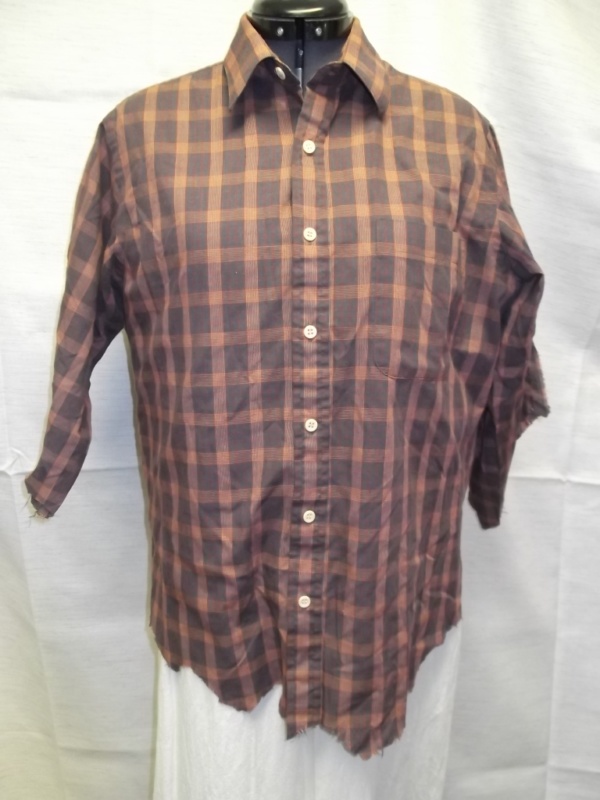 Red and brown Children's Shirt-Ch Sh 7675-Ppan-Neck 42