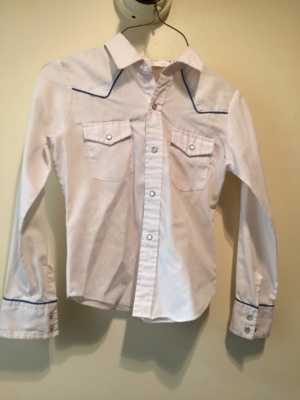 White blue Children's Shirt-Ch Sh 8400-Neck 13