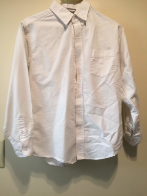 White Children's Shirt-Ch Sh 8600-Neck 15