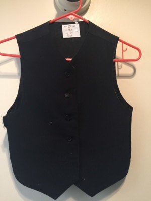 Black   Children's Vest-Ch Vst 1301-Chest 29
