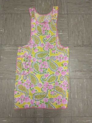 Yellow and pink Apron-Wm Fl Ap 5025-Width w/o Ties 30