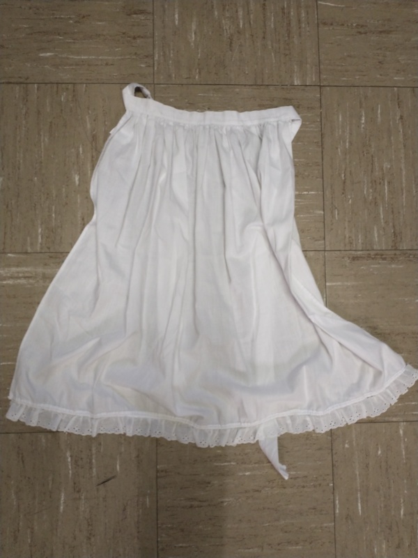 White Apron-Wm Hf Ap 8003-Width w/o Ties 12