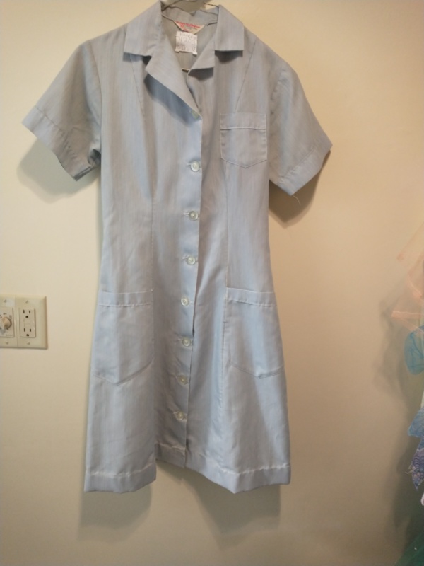 Blue and white Waitress Dress-Waitress 4203-Chest 34