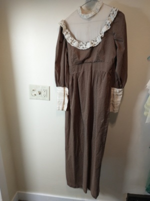 Brown and cream Period Dress-Wm Pd Dr 6330-Bust 36
