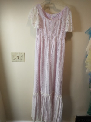 Purple and white Period Dress-Wm Pd Dr 9000-Bust 30
