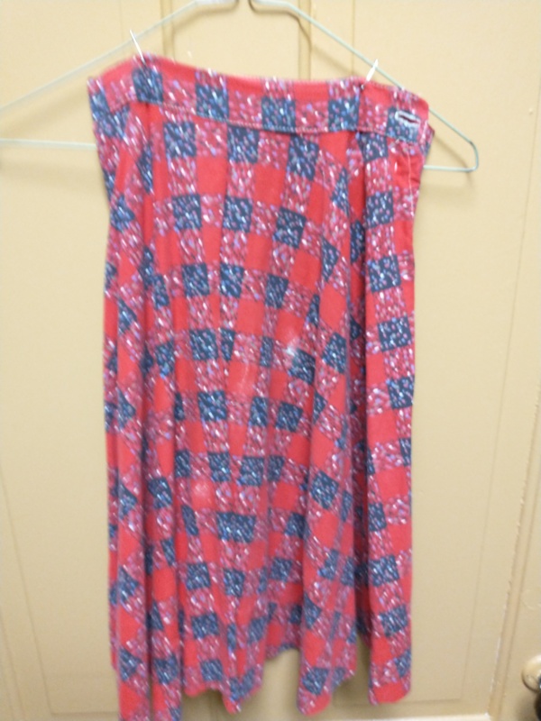 Red and black Modern Skirt-Wm Sk 7085-Waist 24