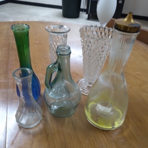 Small glass vases
