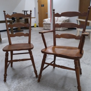 Wooden chairs