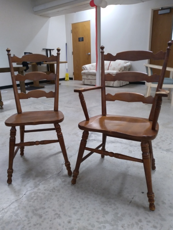 Wooden chairs