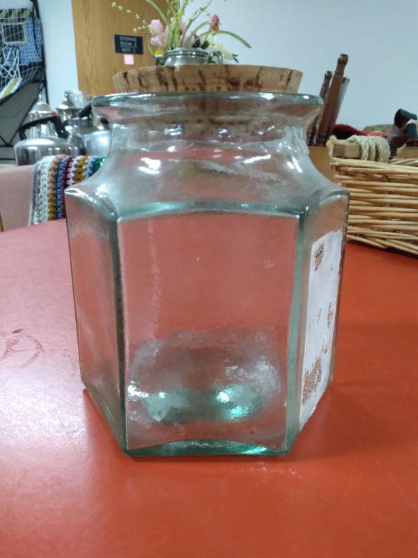 Hexagonal Glass Jar