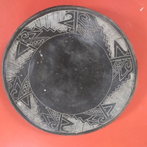 Patterned Wooden Bowl