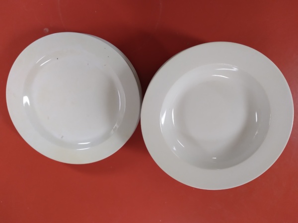 Plain White Bowls and Plates