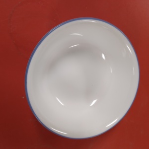 Blue rimmed bowl