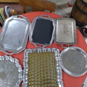 Silver serving trays