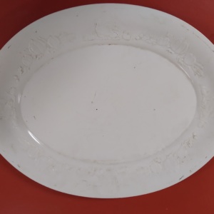 White Thanksgiving pattern tray