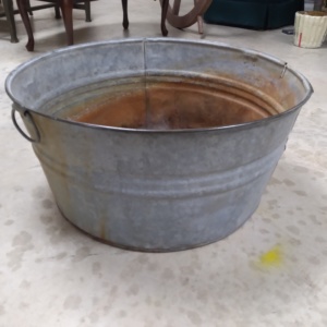 Large metal tub
