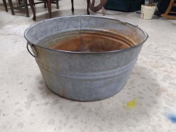 Large metal tub