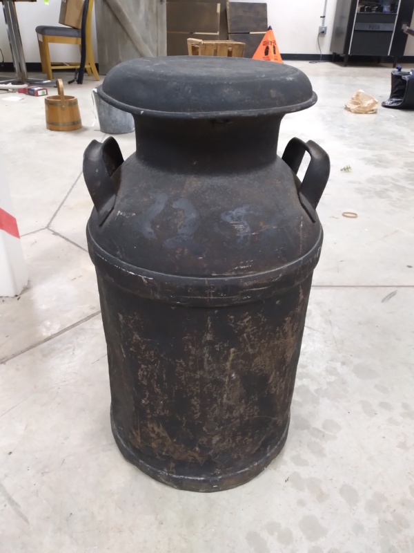 Metal milk cannister