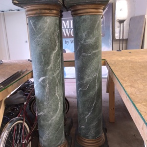 "Marble" pillars