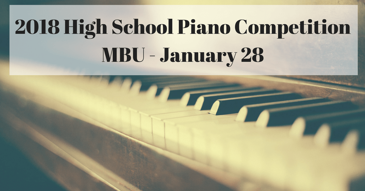 High School Piano Competition 2018