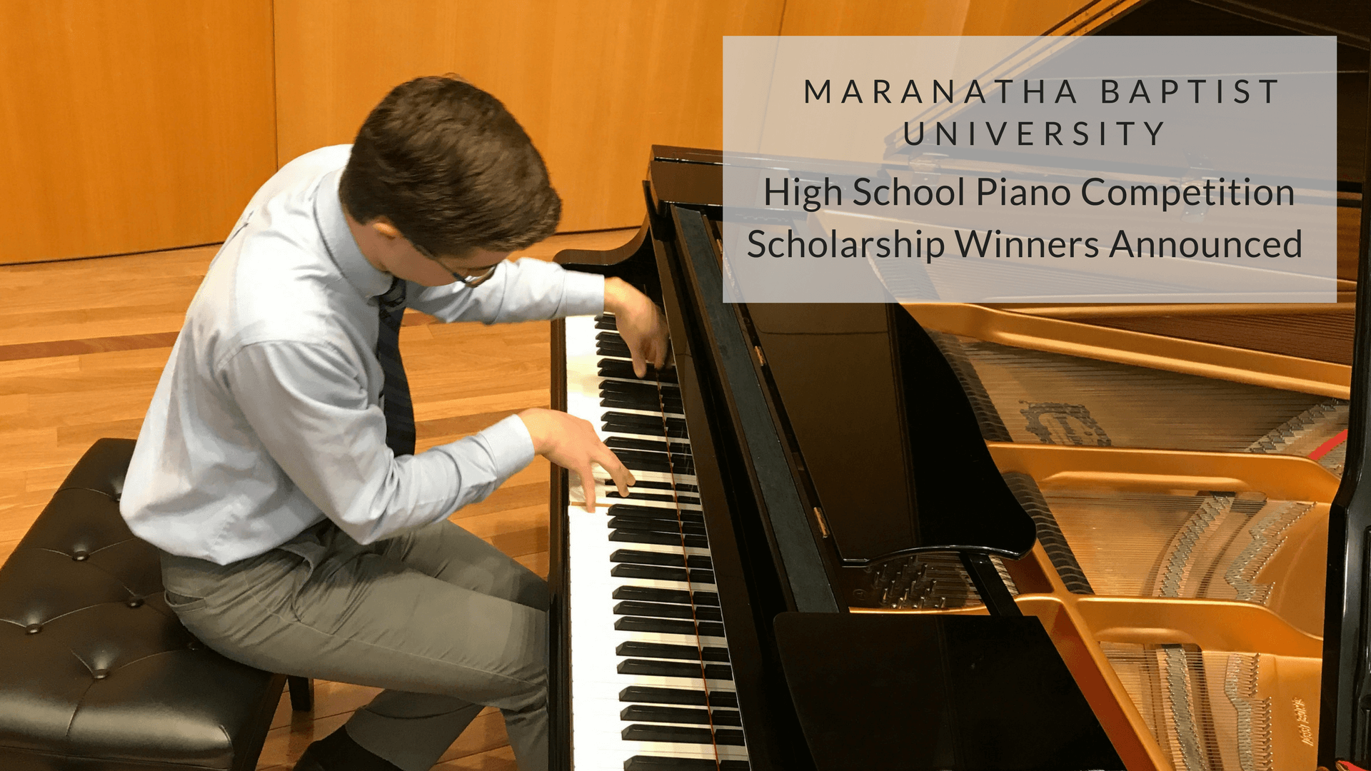 2018 High School Piano Competition Winners Announced