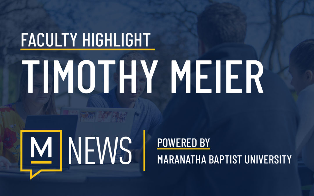 Faculty Highlight: Timothy Meier, Department of Science