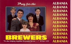 The Brewers first prayer card