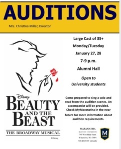 Beauty and the Beast Audition Poster