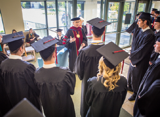 Dr. Marriott with graduates